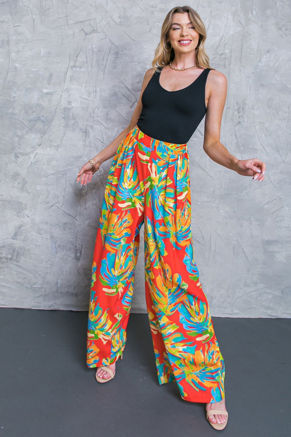 HERE FOR FUN RED WOVEN PANTS Flying Tomato